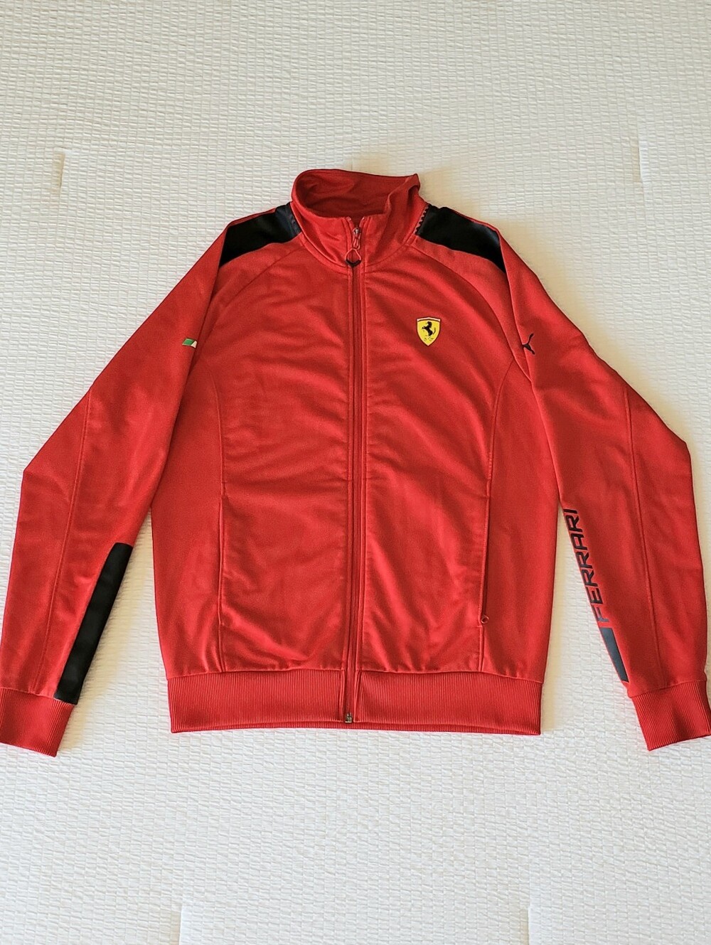 PUMA Scuderia Men's Ferrari Racing Italian Full-Zip Track Jacket (S) Red/Black